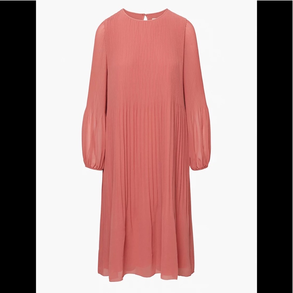 ARITZIA Wilfred Daydreamer Midi Dress Warm Sienna Red